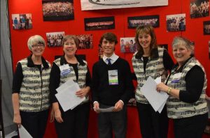 Main Street U.S.A. quartet (Ginger, Jinny, Charity, Debbie) with Tim 